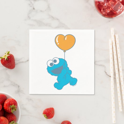 Cookie Monster Hart Ballon Servet (Insitu)