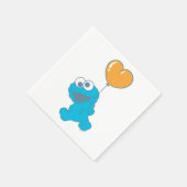 Cookie Monster Hart Ballon Servet (Hoek)