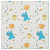 Cookie Monster Hart Ballon Stof (Swatch)