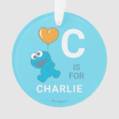 Cookie Monster Heart Balloon Ornament (voorkant)