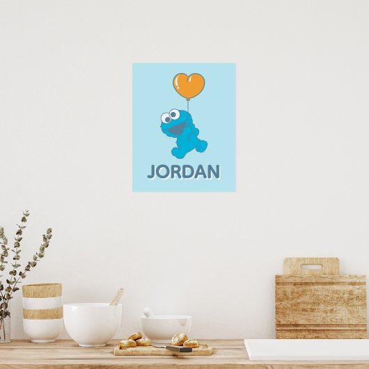 Cookie Monster Heart Balloon Poster (Keuken)