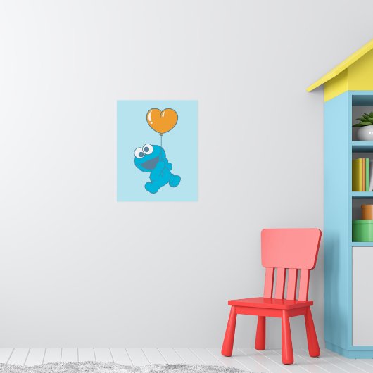 Cookie Monster Heart Balloon Poster (Kinderkamer 1)