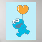 Cookie Monster Heart Balloon Poster (Voorkant)