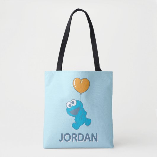 Cookie Monster Heart Balloon Tote Bag (Voorkant)