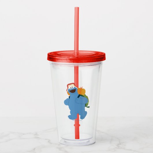 Cookie Monster Hiking Acryl Drinkbeker (Voorkant)