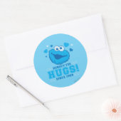 Cookie Monster Hugs Ronde Sticker (Envelop)