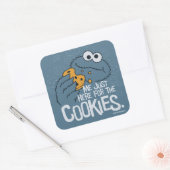 Cookie Monster | Ik ben hier alleen maar voor de k Vierkante Sticker (Envelop)