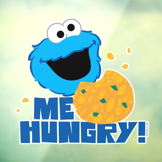 Cookie Monster | Ik heb honger. Raamsticker (Vel 3)