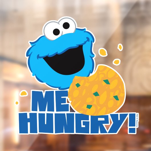 Cookie Monster | Ik heb honger. Raamsticker (Vel 2)