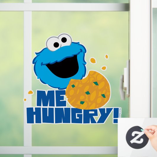Cookie Monster | Ik heb honger. Raamsticker (Huis)