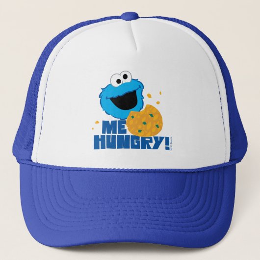Cookie Monster | Ik heb honger. Trucker Pet (Voorkant)