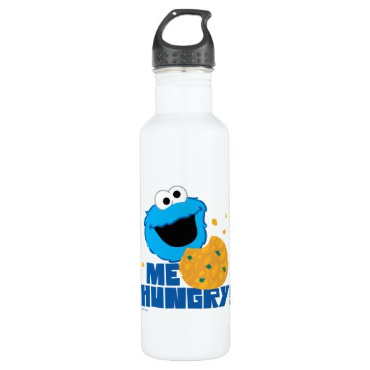Cookie Monster | Ik heb honger. Waterfles (Voorkant)