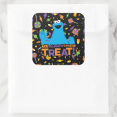 Cookie Monster - Ik kies altijd traktatie Vierkante Sticker (Tas)