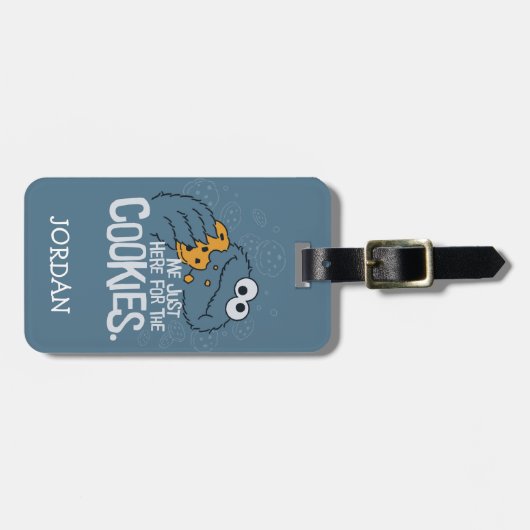 Cookie Monster | Ik kom hier voor de koekjes Bagagelabel (Voorkant horizontaal)