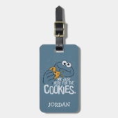 Cookie Monster | Ik kom hier voor de koekjes Bagagelabel (Voorkant verticaal)