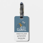 Cookie Monster | Ik kom hier voor de koekjes Bagagelabel (Achterkant verticaal)