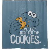 Cookie Monster | Ik kom hier voor de koekjes Douchegordijn (Voorkant)