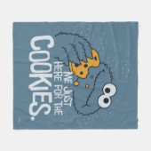 Cookie Monster | Ik kom hier voor de koekjes Fleece Deken (Voorkant (Horizontaal))