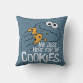 Cookie Monster | Ik kom hier voor de koekjes. Kussen (Achterkant)