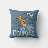 Cookie Monster | Ik kom hier voor de koekjes. Kussen (Voorkant)