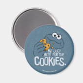 Cookie Monster | Ik kom hier voor de koekjes. Magneet (Voorkant / Achterkant)