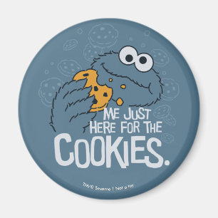 Cookie Monster Ik kom hier voor de koekjes. Magneet