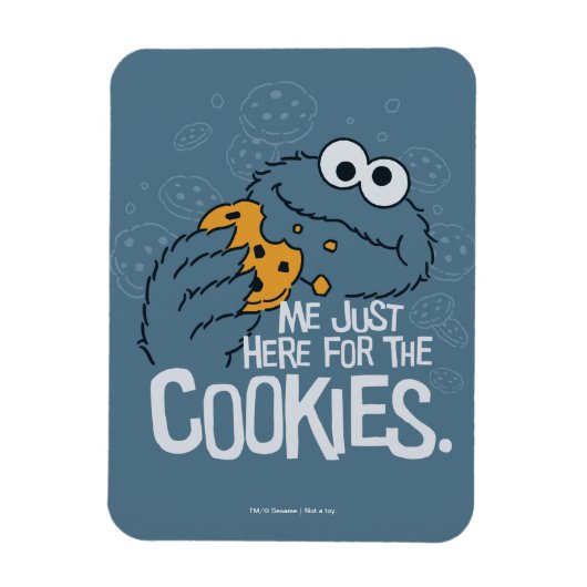 Cookie Monster | Ik kom hier voor de koekjes. Magneet (Verticaal)