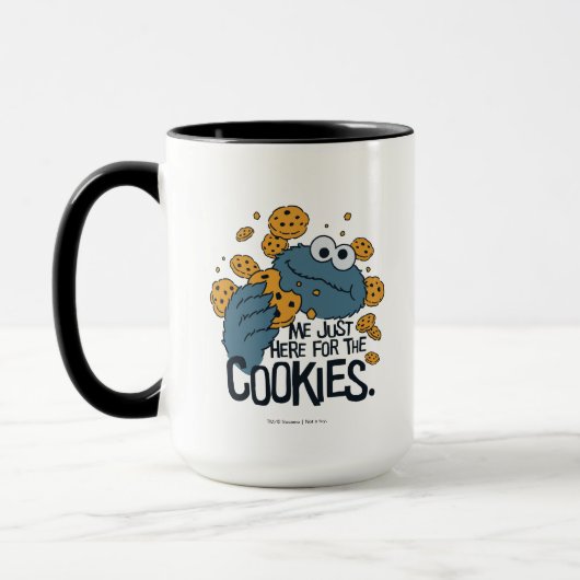 Cookie Monster | Ik kom hier voor de koekjes. Mok (Links)