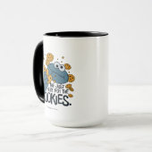 Cookie Monster | Ik kom hier voor de koekjes. Mok (Voorkant links)