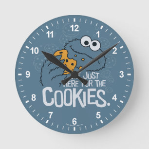 Cookie Monster Ik kom hier voor de koekjes. Ronde Klok