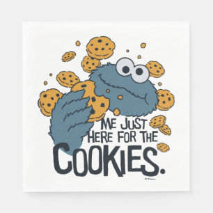 Cookie Monster   Ik kom hier voor de koekjes. Servetten