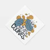 Cookie Monster | Ik kom hier voor de koekjes. Servetten (Hoek)