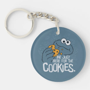 Cookie Monster Ik kom hier voor de koekjes Sleutelhanger