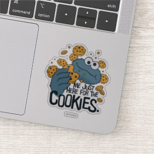 Cookie Monster Ik kom hier voor de koekjes. Sticker