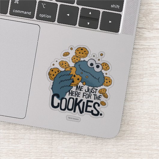 Cookie Monster | Ik kom hier voor de koekjes. Sticker (Detail)