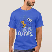 Cookie Monster | Ik kom hier voor de koekjes. T-shirt (Voorkant)