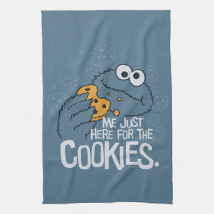Cookie Monster   Ik kom hier voor de koekjes. Theedoek