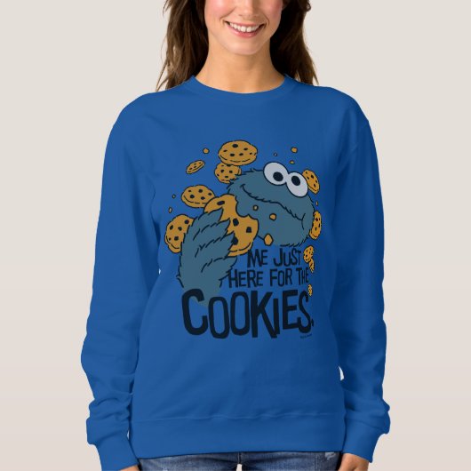 Cookie Monster | Ik kom hier voor de koekjes. Trui (Voorkant)