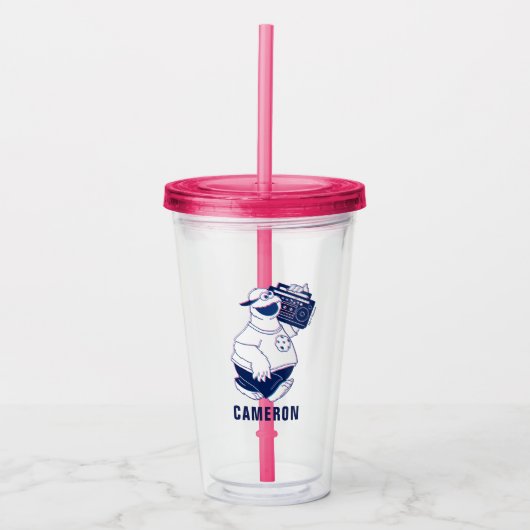 Cookie Monster | Jamming with the Boom Box Acryl Drinkbeker (Voorkant)