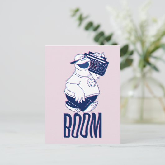 Cookie Monster | Jamming with the Boom Box Briefkaart (Staand voorkant)
