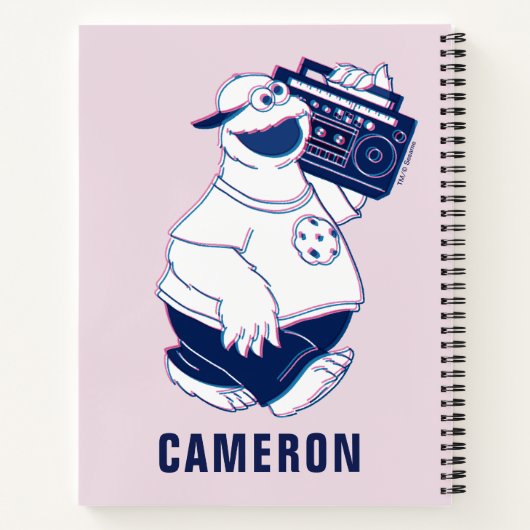 Cookie Monster | Jamming with the Boom Box Notitieboek (Achterkant)