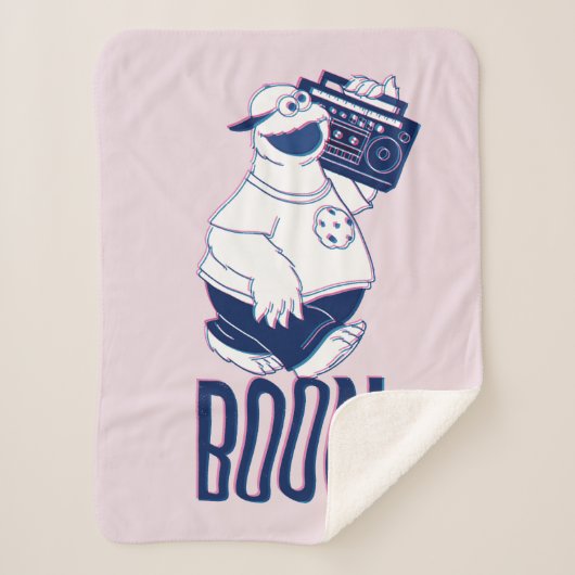 Cookie Monster | Jamming with the Boom Box Sherpa Deken (Voorkant)