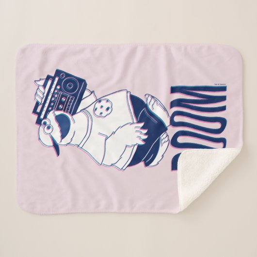 Cookie Monster | Jamming with the Boom Box Sherpa Deken (Voorkant (horizontaal))