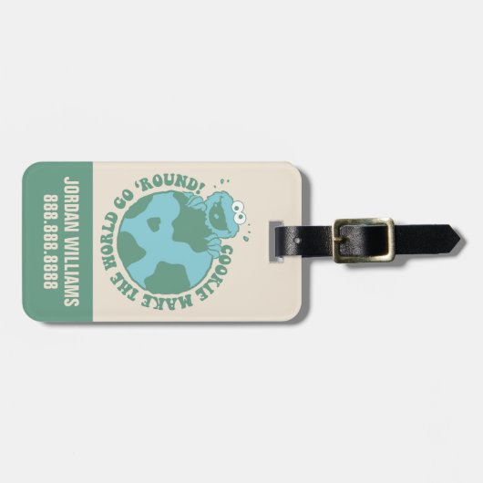 Cookie Monster | Jouw namen toevoegen Bagagelabel (Voorkant horizontaal)