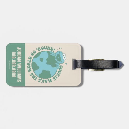 Cookie Monster | Jouw namen toevoegen Bagagelabel (Achterkant horizontaal)