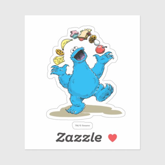  Cookie Monster Juggling Sticker (Vel)