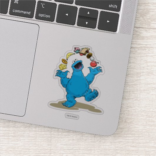 Cookie Monster Juggling Sticker (Detail)