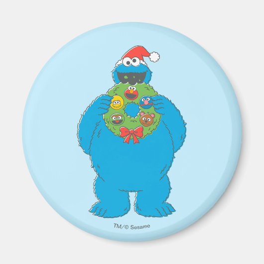  Cookie Monster Kerstmis Magneet (Voorkant)