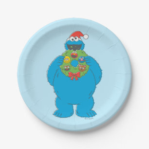  Cookie Monster Kerstmis Papieren Bordje