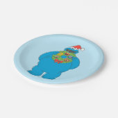  Cookie Monster Kerstmis Papieren Bordje (Gekanteld)